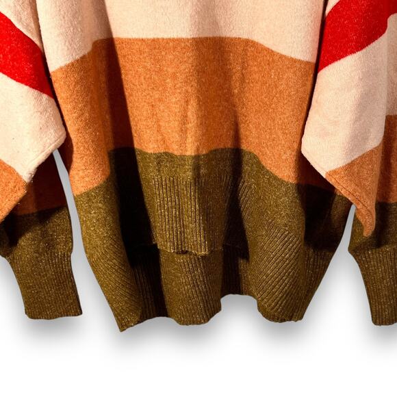 A New Day Sweater Stripe Oversized Pullover Crew Neck Women’s XL Color Block - Picture 6 of 10